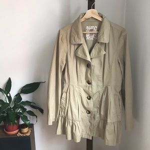 Cute feminine tan trench coat